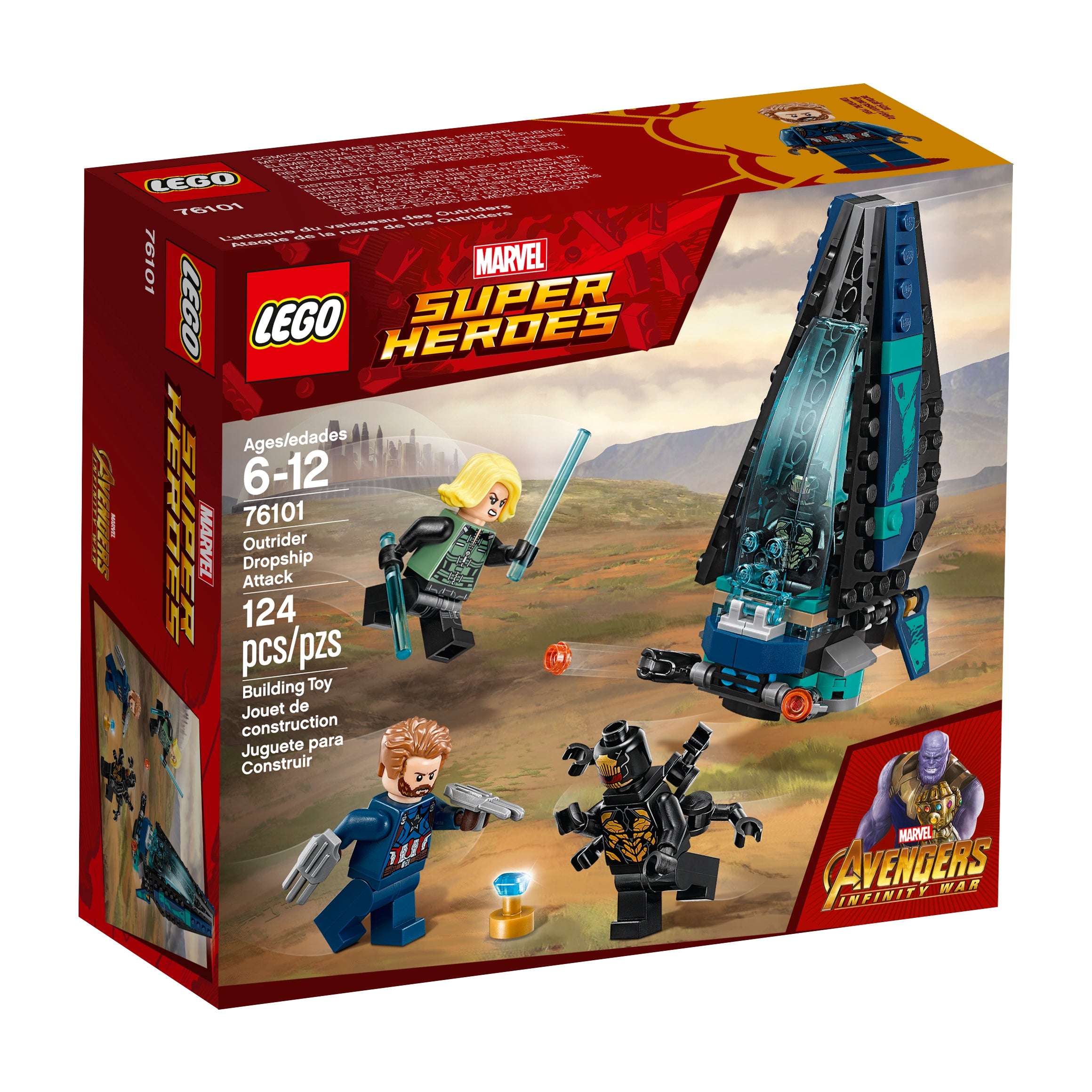 Lego 76101 minifigures Super Heroes MARVEL Black Widow Captain America OUTRIDER